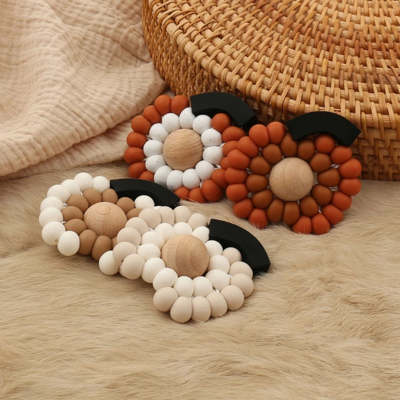 

Baby Nursing Bracelets Silicone Teether Teething Rattles Toys Baby Teether Bracelets Nursing Toys Gift