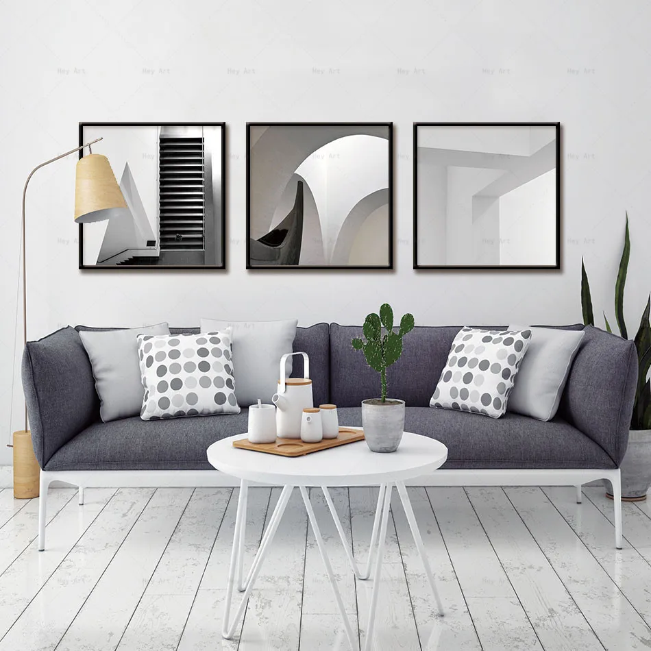 3 Панели холст для рисования лестниц и коридора Космический скандинавский