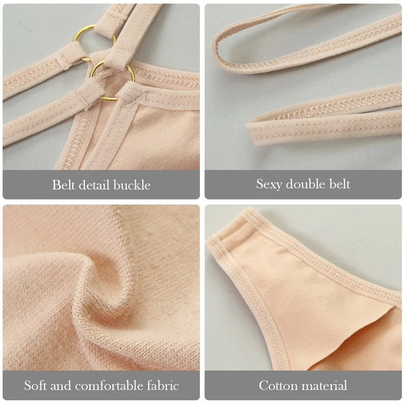 

Sexy Women G-String Cotton Panties Lingerie Thin Strap Soft T back Low Rise Breathable Underwear Female Hollow Out Exotic Thong