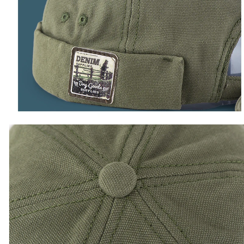 Винтажная шапка Docker мужская дышащая хлопковая регулируемая | Аксессуары для