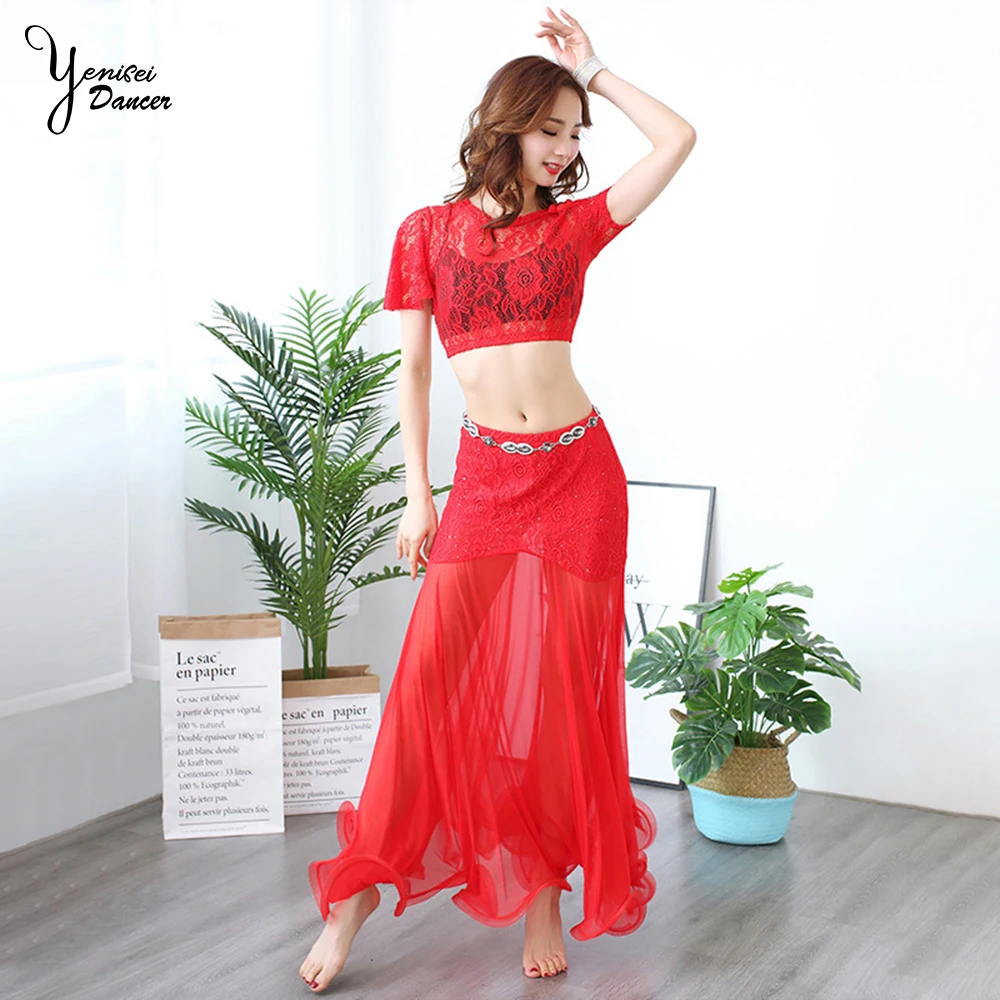 Новинка одежда для тренировок по танцу живота 2 шт./компл. сексуальная тонкая