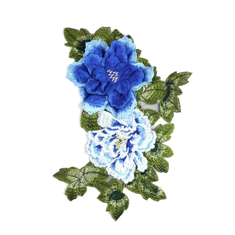 1 шт. нашивки в виде цветков розы пришитые на 3D вышитый патч аппликация DIY Ткань