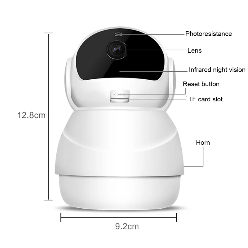 HD 1080p Беспроводная ip камера 360 градусов домашняя безопасности CCTV сетевая с WiFi