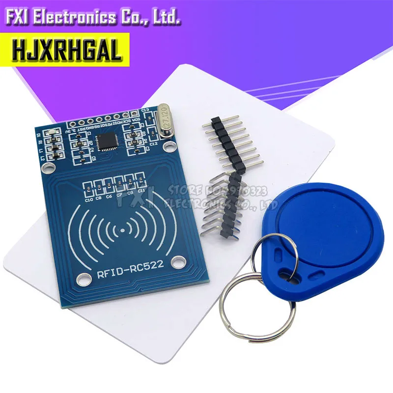 Фото MFRC-522 RC-522 модуль S50 RC522 беспроводной IC RFID Fudan MFRC522 SPI писатель считыватель карты брелок сенсор наборы 13,56 МГц для №1