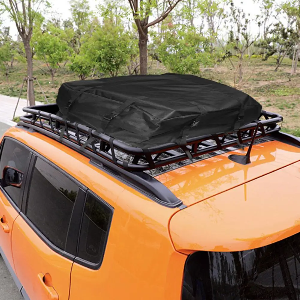 

600D Polyester Cloth Car Cargo Roof Bag Rooftop Waterproof Luggage Carrier Storage SUV Large Capacity Space Cargo Carrier