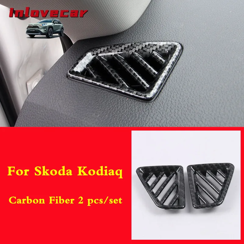 

2017-2019 для Skoda Kodiaq GT декоративная крышка для автомобильного воздуховыпускного отверстия кондиционер круг кольцо рамка отделка полоса аксесс...