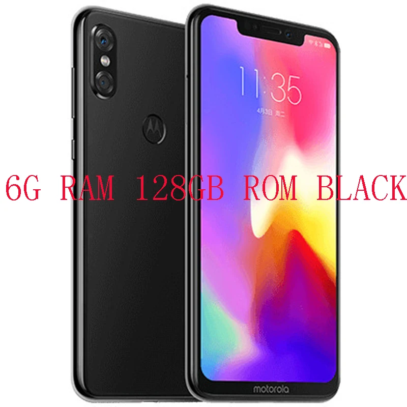 6gb128gbblack MOTO P30, Android 8,1, 6 ГБ ОЗУ, 64 Гб ПЗУ, двойная камера 1080 P, восьмиядерный смартфон Snapdragon 636, 1,8 ГГц, отпечаток пальца, распознавание лица - Цвет: 6gb128gbblack