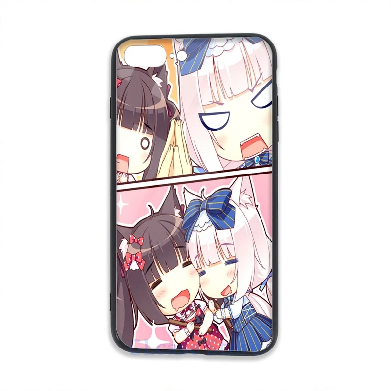 Телефонный чехол NEKOPARA Chibi Panel для iPhone 12 Pro 11 X XR XS Max 8 7 6 6s Plus 5s мягкая стеклянная