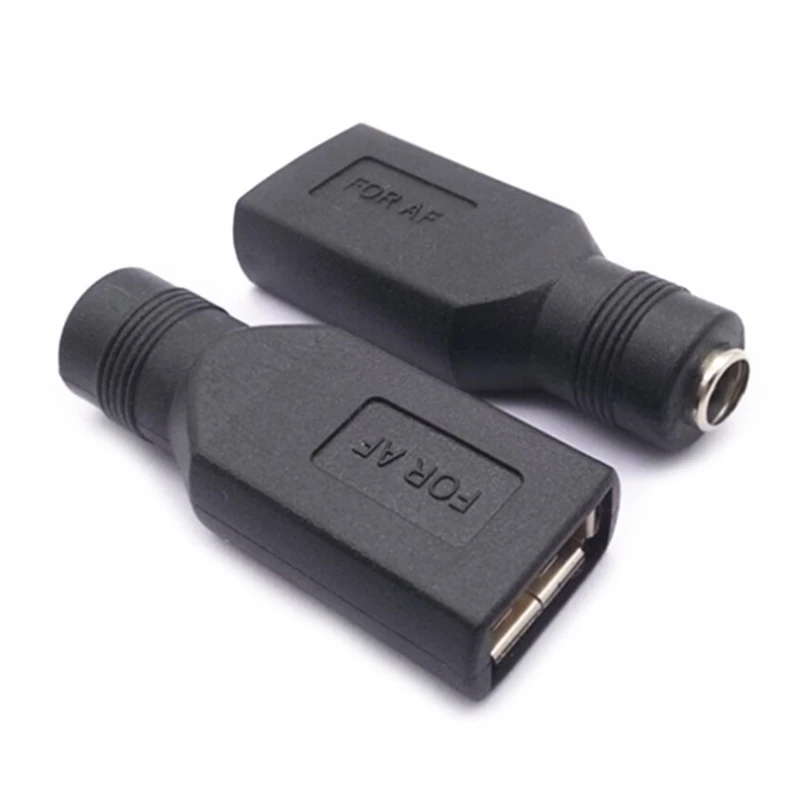 

Reliable 5.5x2.1mm Female Jack to USB 2.0 Female Socket 2Pcs DC Power Adapter