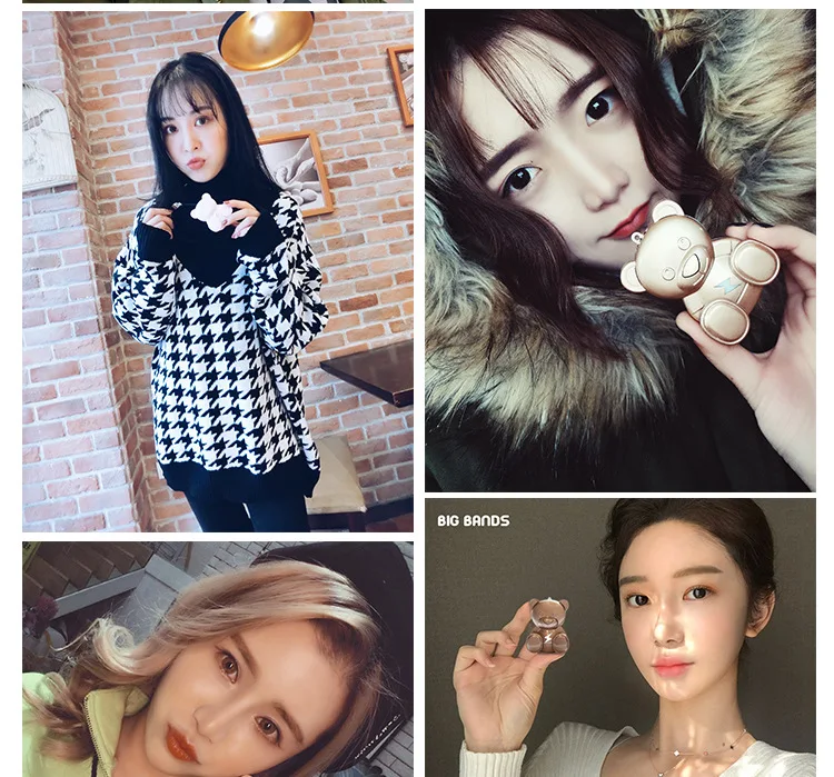 

Portable mini hanging neck Bear Air Purifier USB Rechargeable Purifier Portable air Space Clear Odor For Office Car Room