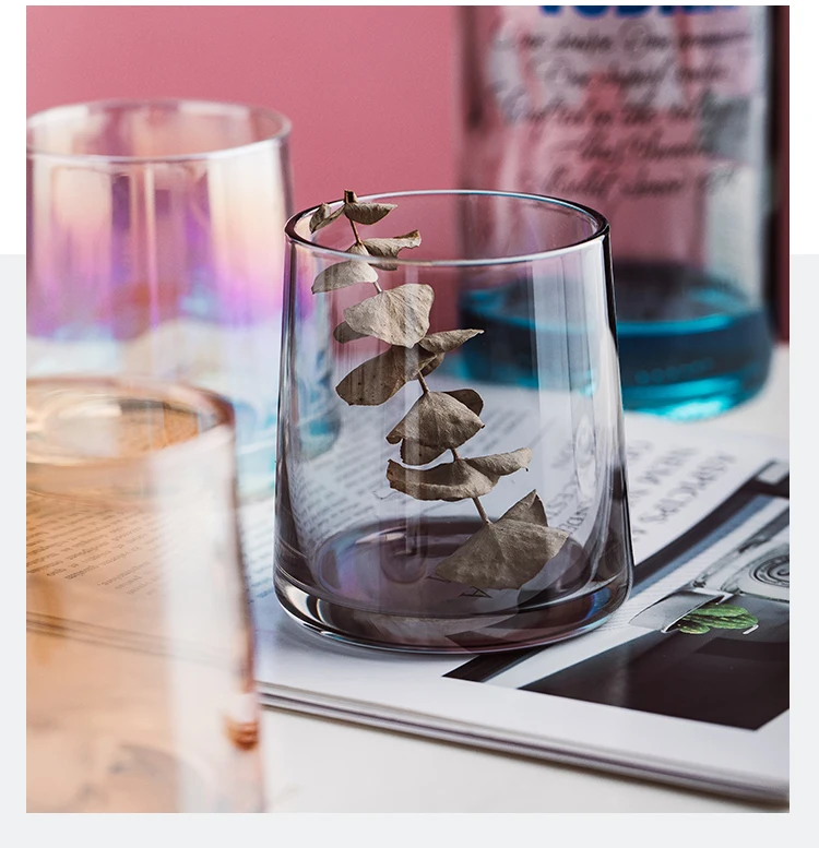 Простой скандинавский креативный кофейный стакан для вина прозрачная Горячая