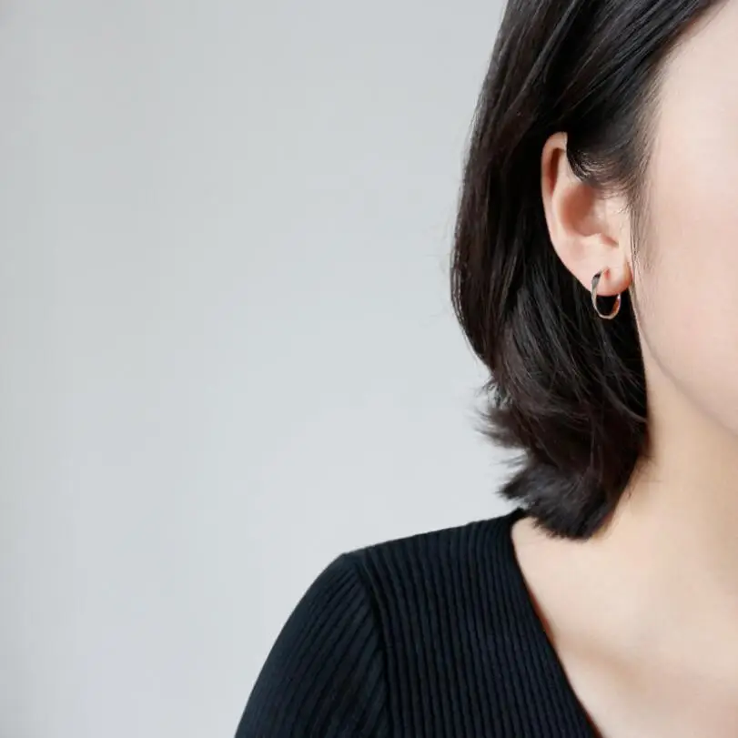 Золотые серьги-кольца из стерлингового серебра 925 пробы с золотым покрытием для