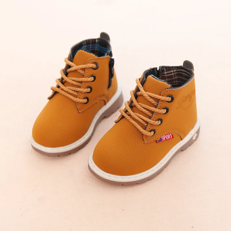 Зимние ботинки для мальчиков и девочек 2021 модные Martin Корейская версия детских