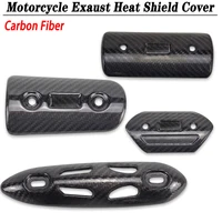 motorcycle exhaust muffler pipe carbon fiber heat shield cover escape moto anti scald protector for s1000rrr ninja400 pit bike