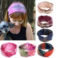 women headband ombre color head band twisted knotted headwrap wide turban twist knitted cotton hairband hair accessories
