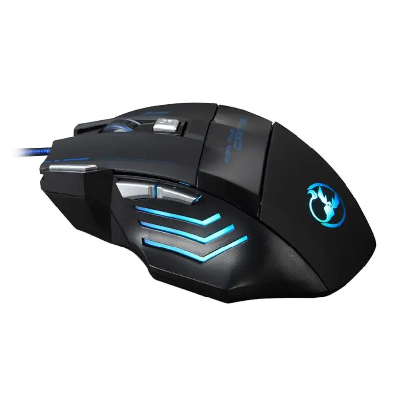 ZELOTES T-80 Проводная игровая мышь USB T80 5500 dpi 7 кнопок подсветка светодиодный оптическая компьютерная мышь геймерская мышь для настольного ПК ноутбука