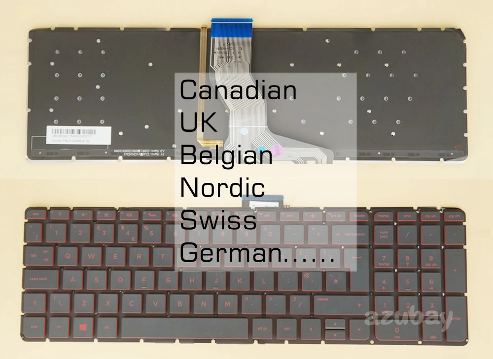 Немецкая клавиатура для HP Pavilion 15-an 15- an080nb an060nz an000ng an001ng an031ng an083ng с подсветкой |