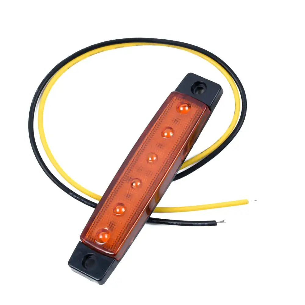 

10pcs 12V Universal Amber Side Marker Indicator Trailer Light Rear Side Lamp Clearance Light for Car Buses Trucks Trailers Lorry