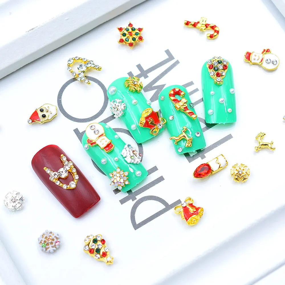 30 шт./упак. DIY, иных металлических красивой праздничной оленей 3D сплав Chirstmas Блестящий горный хрусталь украшения для ногтей