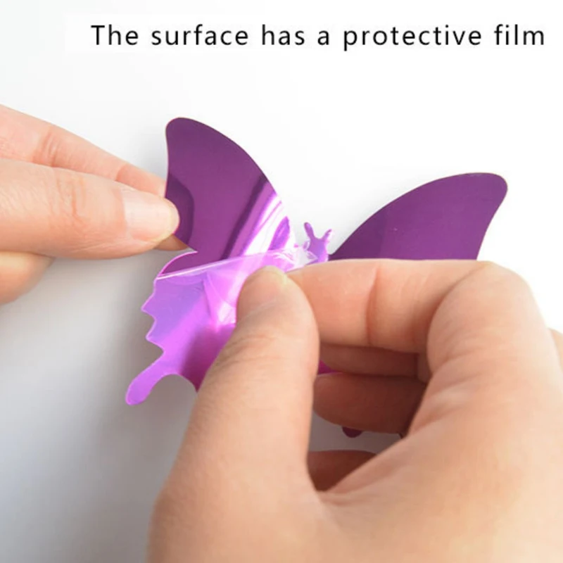 Новый 12 шт./компл. 3D зеркало стены Sticke DIY искусственная Орхидея Бабочка стикеры на