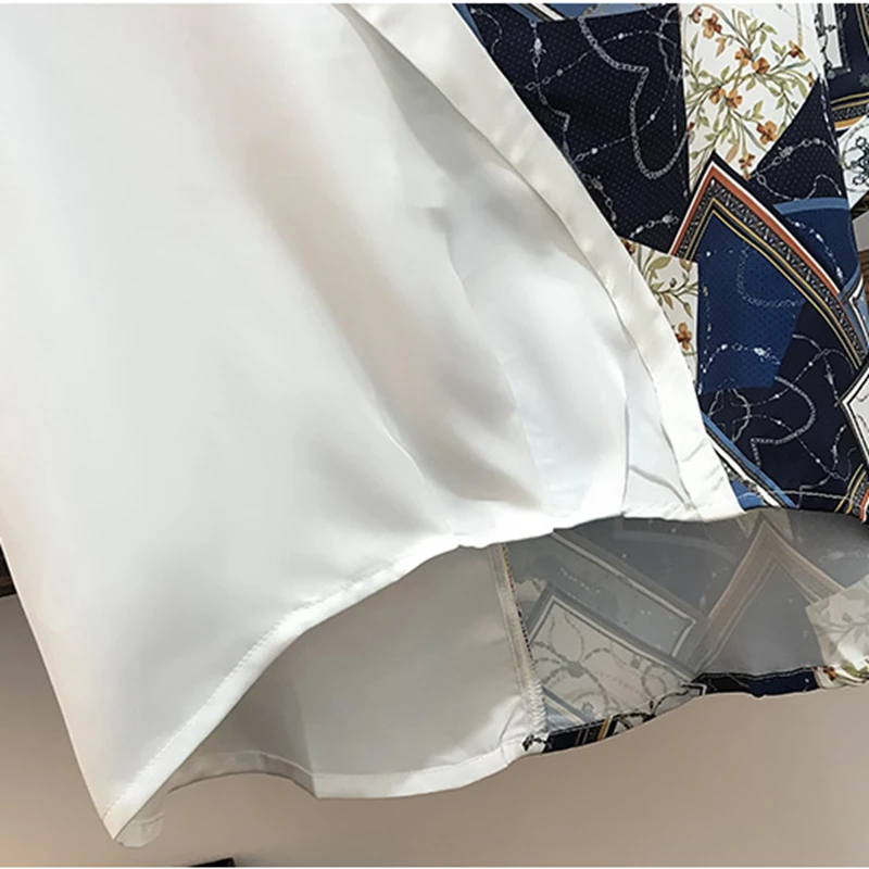 

SummerWomen Fashion Loose Hit Color Stitching Short Sleeved Print Top + Wide Leg Shorts Two Piece Suits Plus Size 2021 New