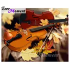 Алмазная живопись с скрипкой и цветком Ever Instant, классическое изображение сделай сам, украшение для комнаты ручной работы, искусственный холст, 4Y1960