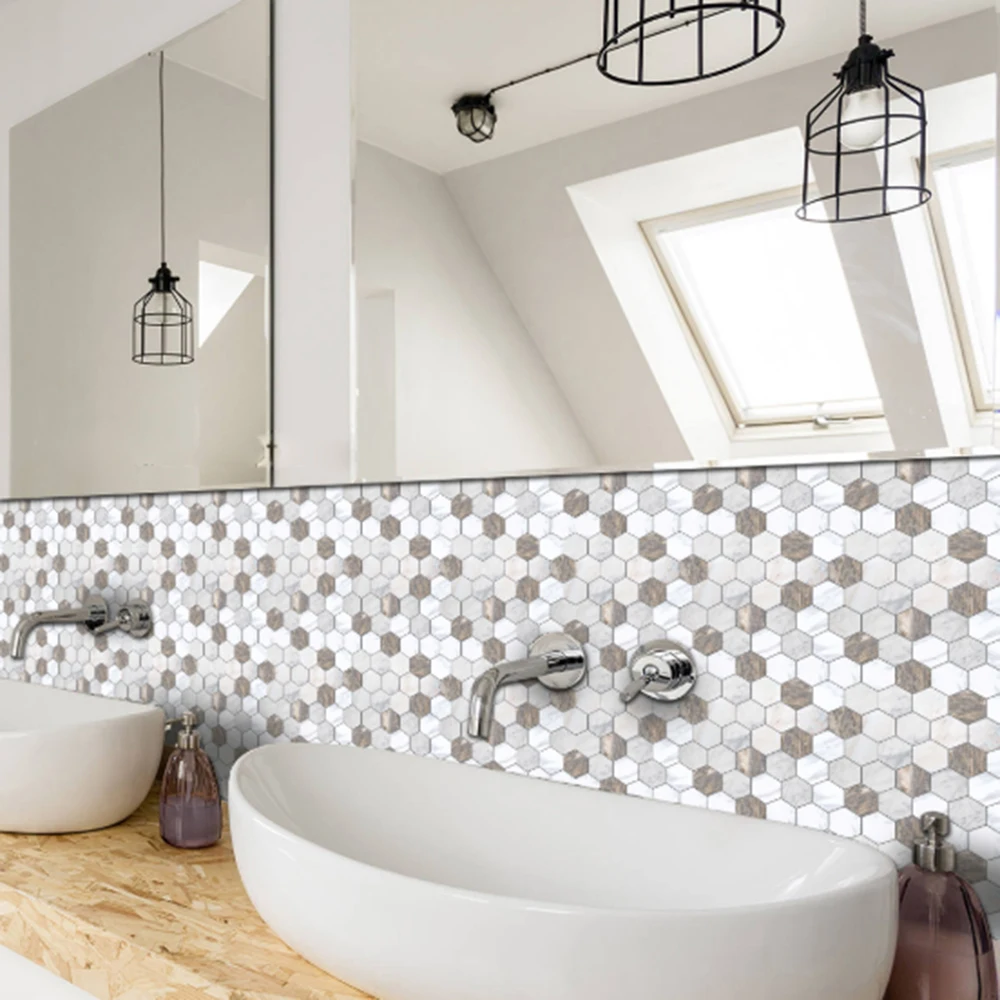 10 шт. водонепроницаемые обои из ПВХ с мраморной текстурой | Дом и сад