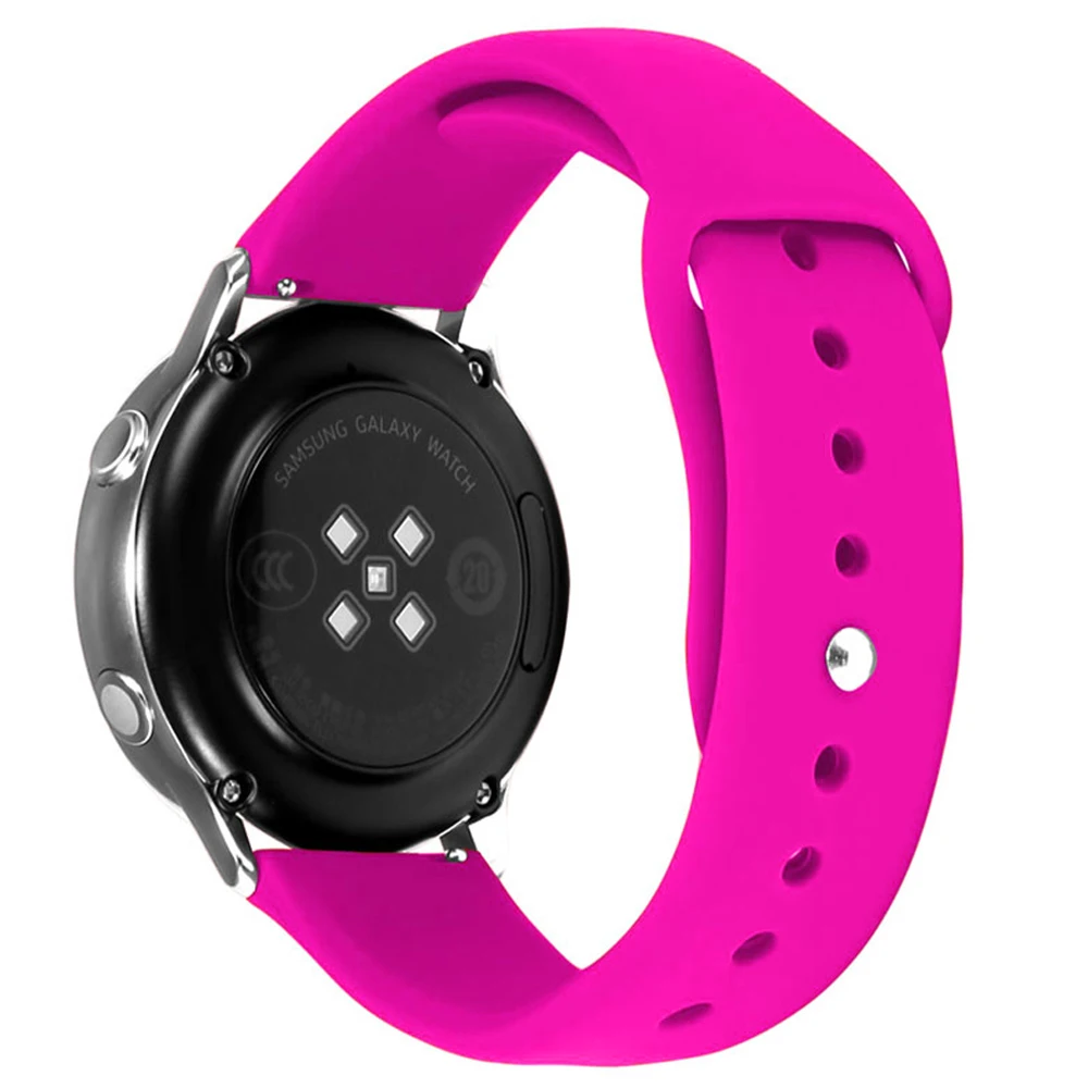 

20mm/22mm strap For Samsung Galaxy watch 3/46mm/42mm/Active 2 40 /correa Gear S3 Silicone bracelet Huawei watch GT 2/2e/pro band
