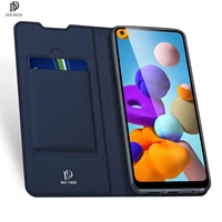 for samsung galaxy a21 dux ducis skin pro series leather wallet flip case full protection steady stand magnetic closure