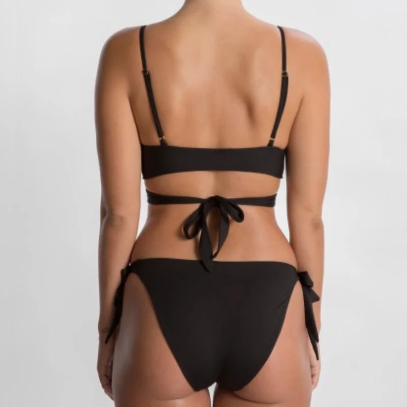 

Women Fashion Biquini Swimwear Padded Bra Bikini Set Swimsuit Ladies Solid Bandage Push-up Triangle Swimwear Bathing Suits