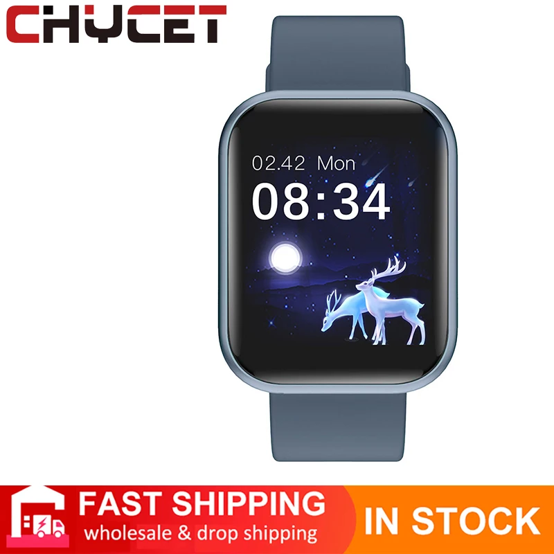

CHYCET Smart Watch Men Smartwatch Women Sport Fitness Blood Pressure Monitoring Full Touch Screen Watches for Android IOS