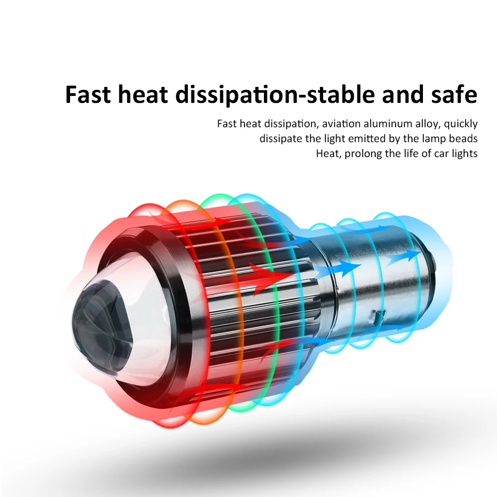 

Motorcycle led Bulb CSP Lens H4 BA20D 6000LM Hi/Lo Lamp For Moto Headlight motorcycle led explorers Fog Lights 6000K White Amber