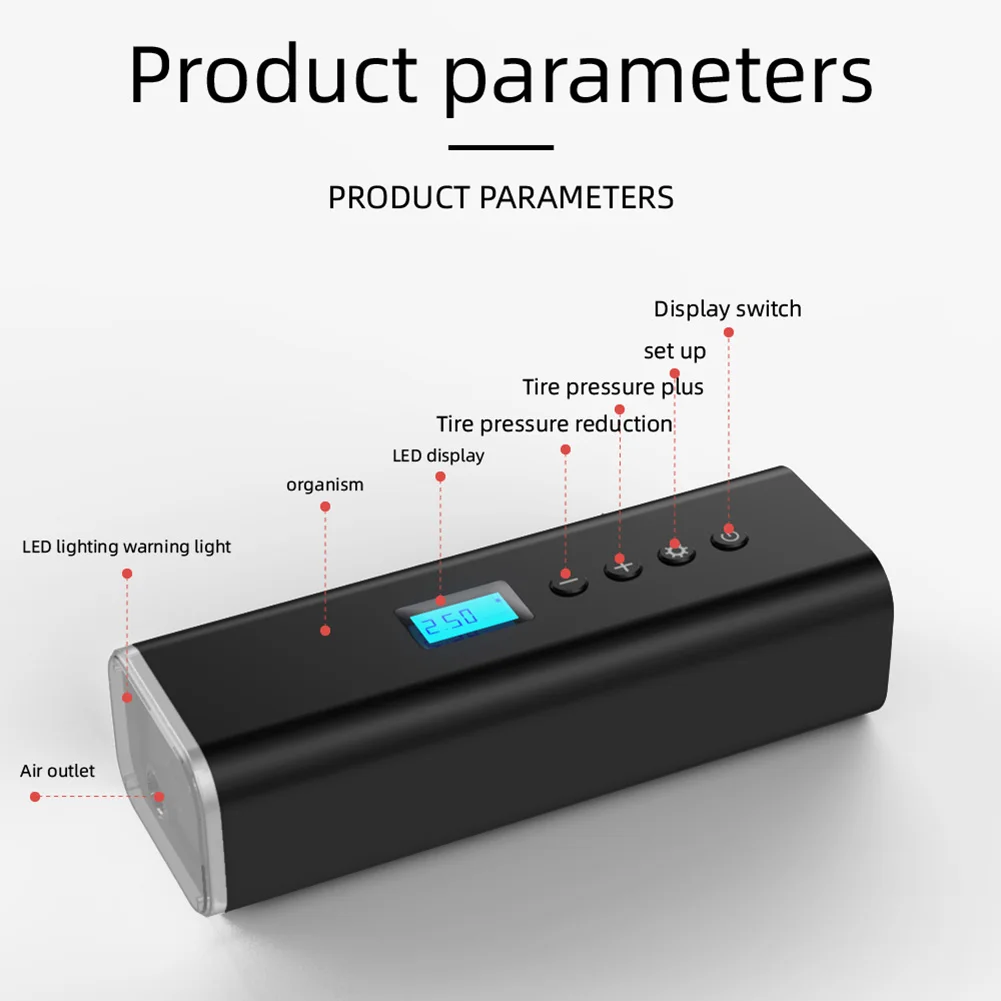 

2021 Car Electrical Air Pump Mini Portable Wireless/wired Tire Inflatable Pump Inflat Air Compressor Pump Car Motorcycle Bicycle