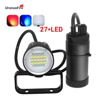 27 led canister diving video light waterproof 100m underwater xm l2 scuba dive torch rechargeable 18650 led split flashlight