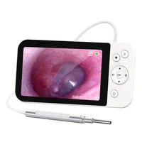 digital otoscope ear camera with 5 0 inch 1080p hd lcd screen safety visual ear cleaning camera with 6 led ear spoon