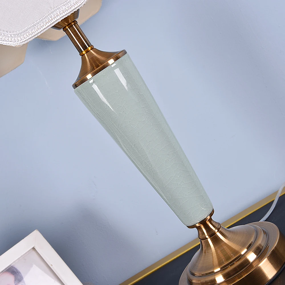 Купить 2 получают 15% Американский Стиль зеленый Керамика настольные лампы для