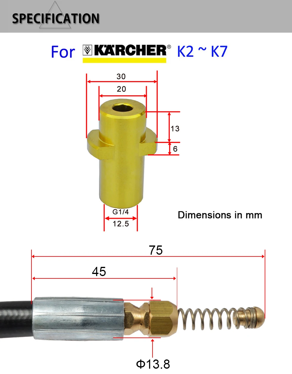 10 м 15 м 20 м 2320psi 160 бар канализационные сливные воды очистки шланг трубы очиститель для Karcher K2 K3 K4 K5 K6 K7 мойка высокого давления