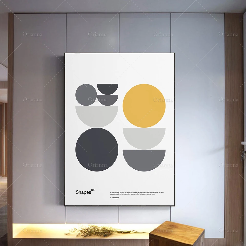 

Poster Of A Mix Of Bauhaus And Swiss Minimal Graphic Design Shapes 04 Modern Home Decor Posters Wall Art Canvas Painting Prints