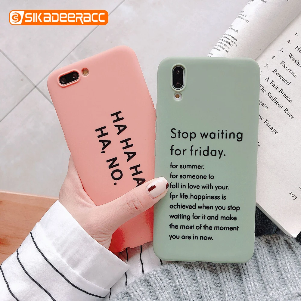 Simple Letter Phone Case For iPhone 11 Pro 6 6s 7 8 Plus X XR XS Max SE 2020 Shockproof Cute Heart Ultra Thin Full Cover Shell |