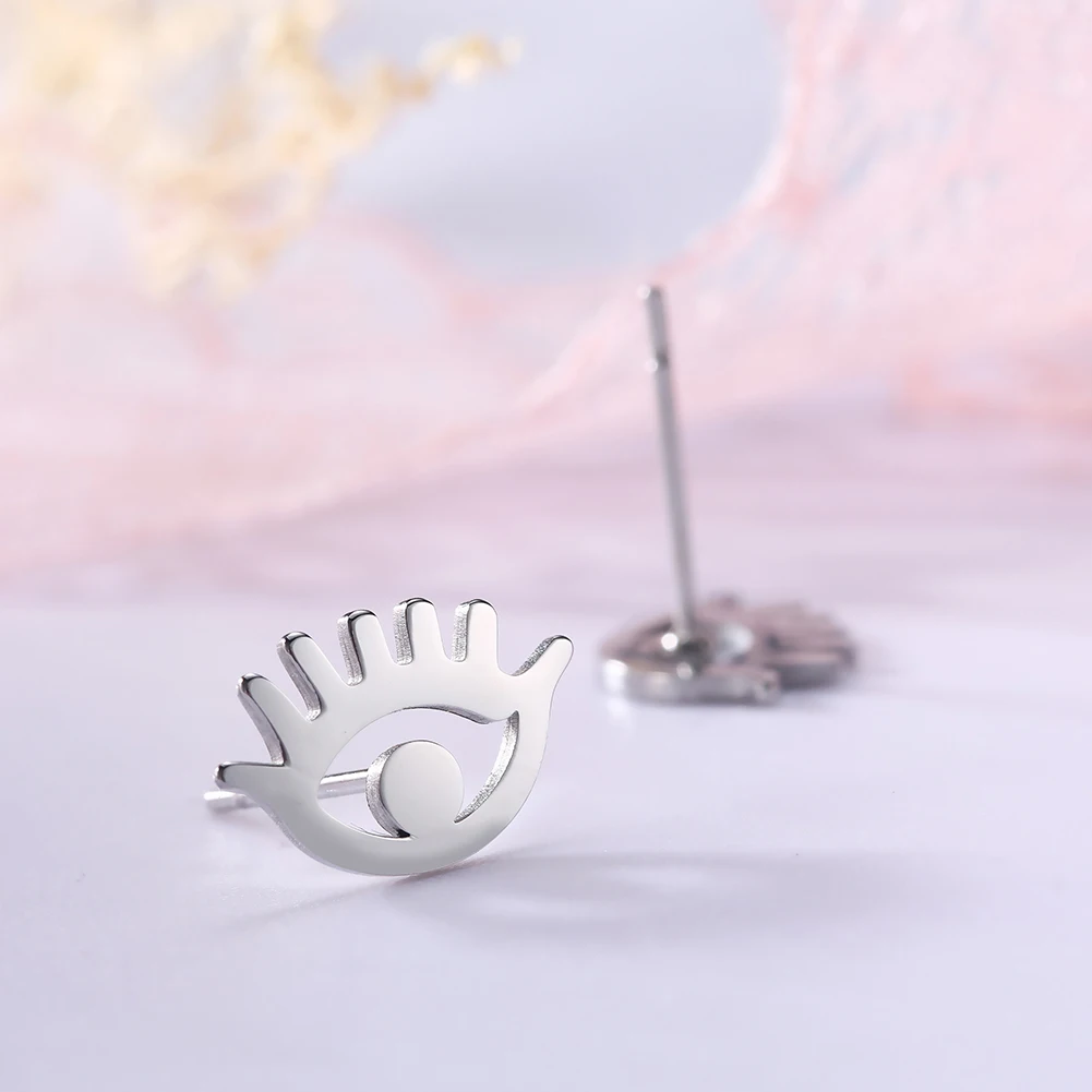 Серьги-гвоздики My Shape Eye маленькие серьги из нержавеющей стали 316L милые женские