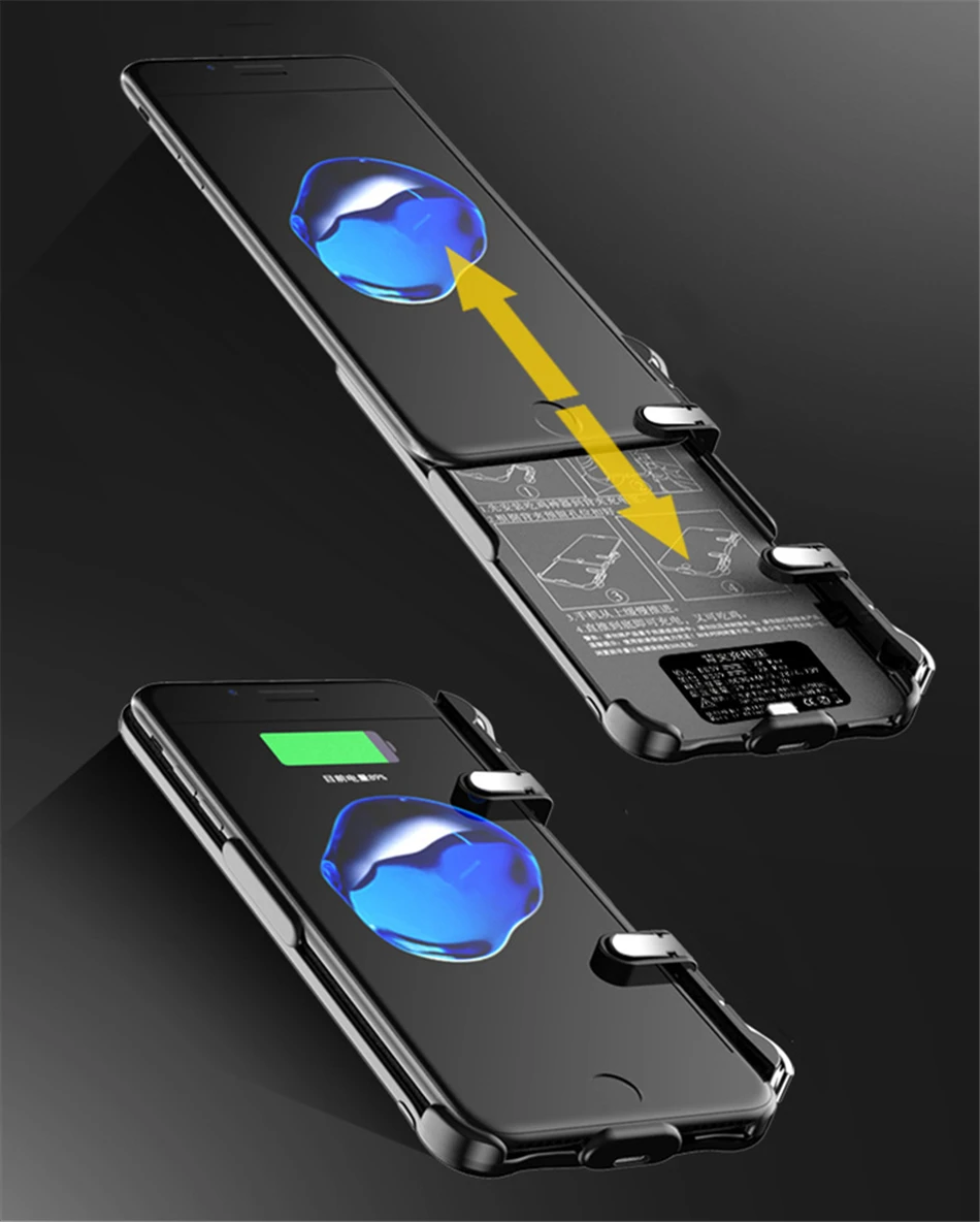 Аккумулятор чехол для iphone 6s 6 7 8 Plus 5000/6000/8000mah зарядное устройство чехол для iphone XS Max XR зарядное устройство чехол