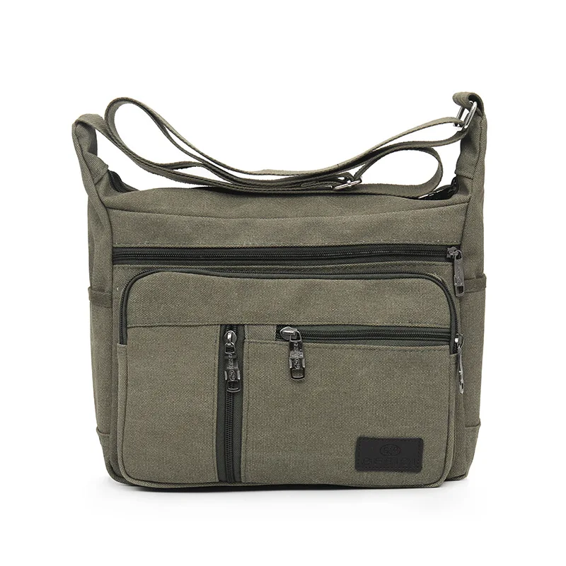 Популярные мужские холщовые сумки через плечо с одним ремешком Мужские на