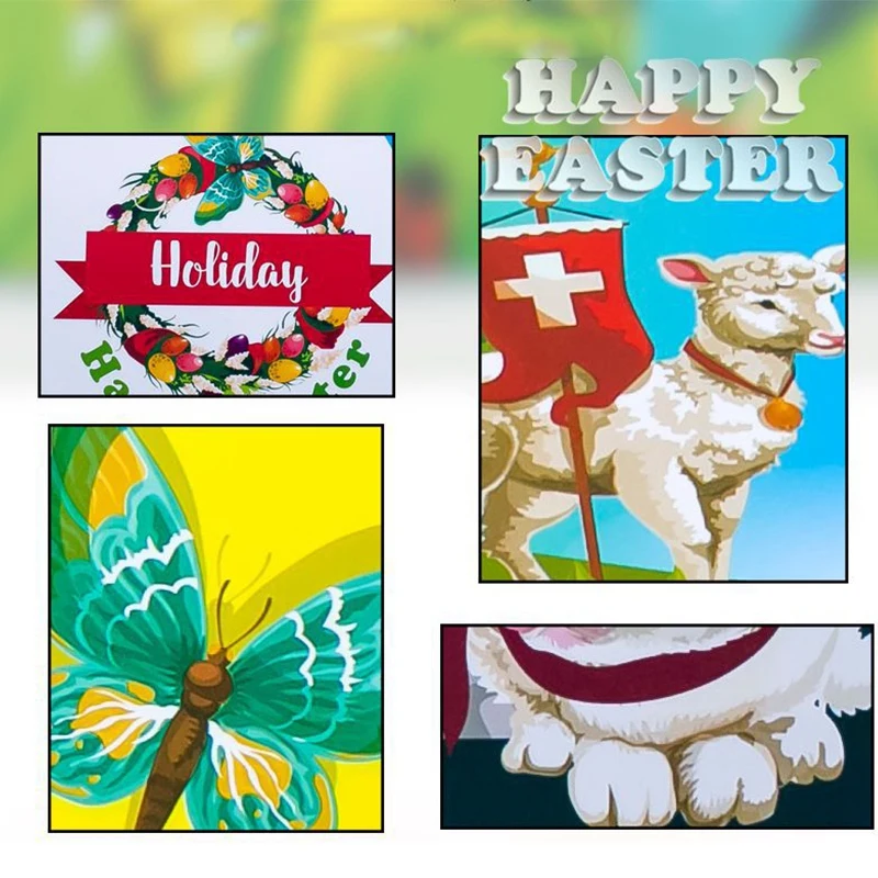 PVC коврик пасхальные столовые приборы набор печатных столовой для кухонного