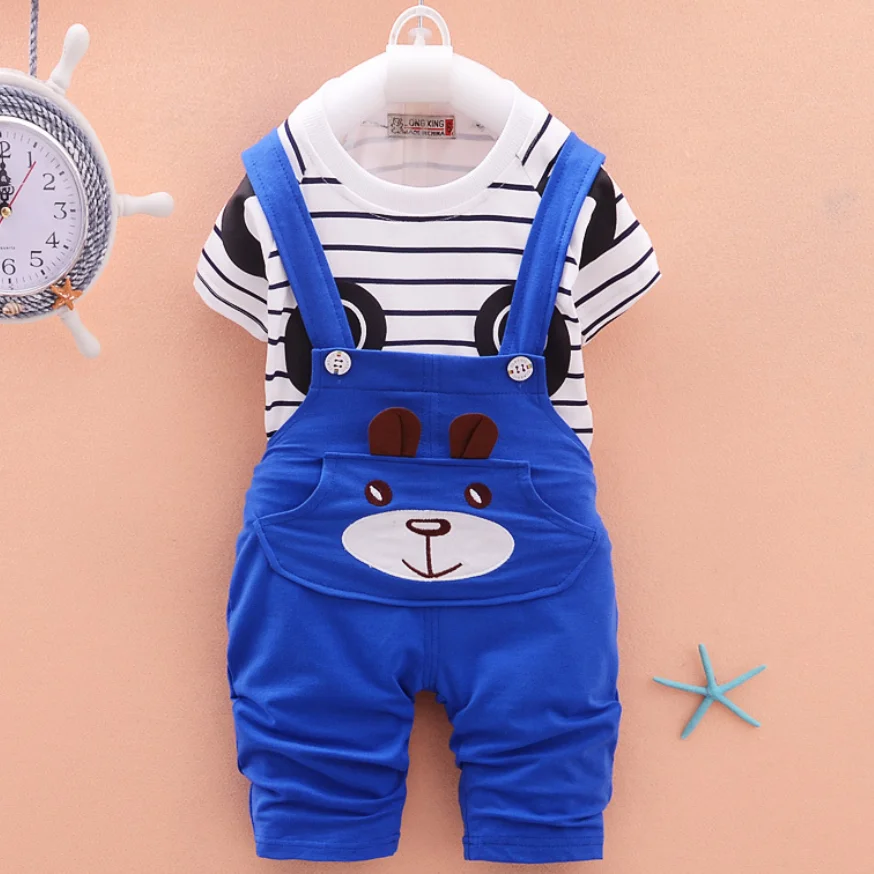 Детские Малыш футболки для девочек футболка с короткими рукавами + штаны