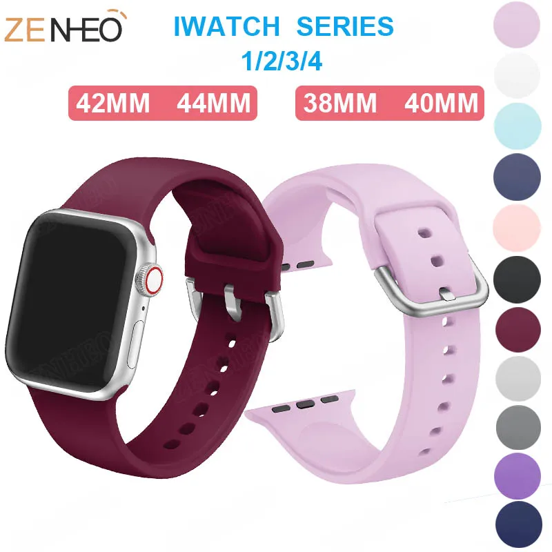 Ремешок силиконовый для Apple Watch Series 4 40 мм 44 браслет iWatch 1 2 3 38 42 мм|Ремешки часов| |