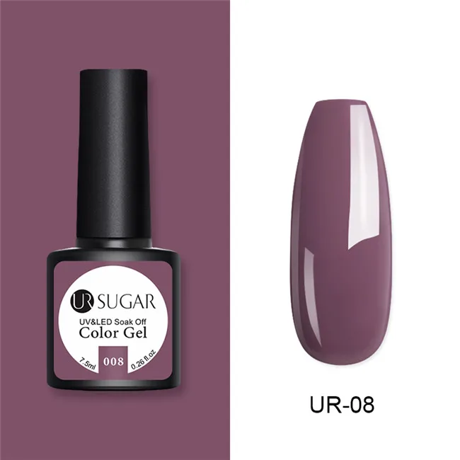 Ur Sugar замочить от УФ Гель-лак Чистый Блеск Цвет Гель-лак для нейл-арта Салон Советы праймер гель лак 7,5 мл - Цвет: 8