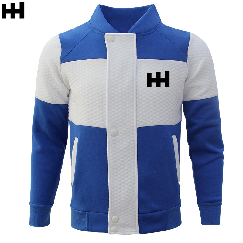 

2021 new menswear famous outdoor brand high quality printed zipper stand collar Plaid fashion sports jacket