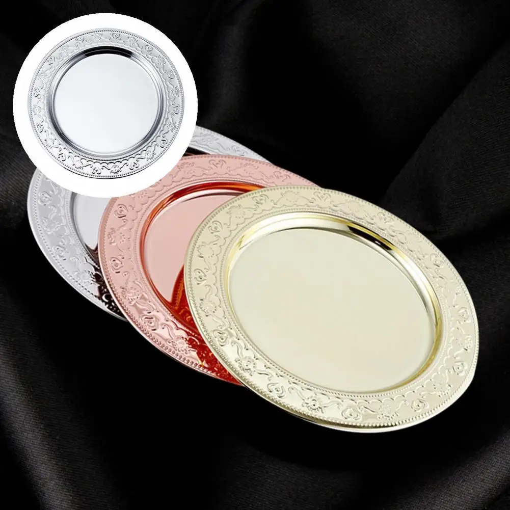 

Плотная практичная круглая обеденная тарелка с гладкими краями, портативная обеденная тарелка, прочный кухонный гаджет