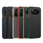 Чехол для Xiaomi Poco X3 Pro F3, простая рамка, матовый армированный чехол для телефона Pocophone Pocco Poko Poxo Poko X3 NFC M3 Pro, прозрачный чехол