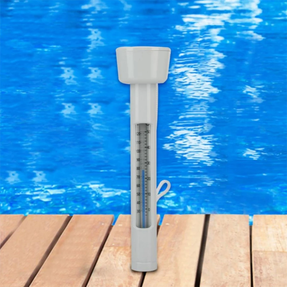 

Practical Swimming Pool Floating Thermometer Multifunctional Durable Thermometer Plastic Tub Ponds Temperature Measuring Meter